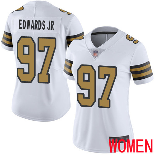 New Orleans Saints Limited White Women Mario Edwards Jr Jersey NFL Football #97 Rush Vapor Untouchable Jersey